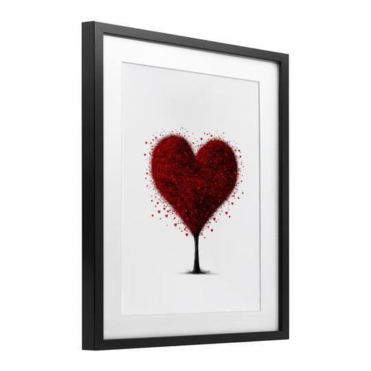 Stupell Industries Blooming Heart Tree Framed Print Under Glass Wall Art